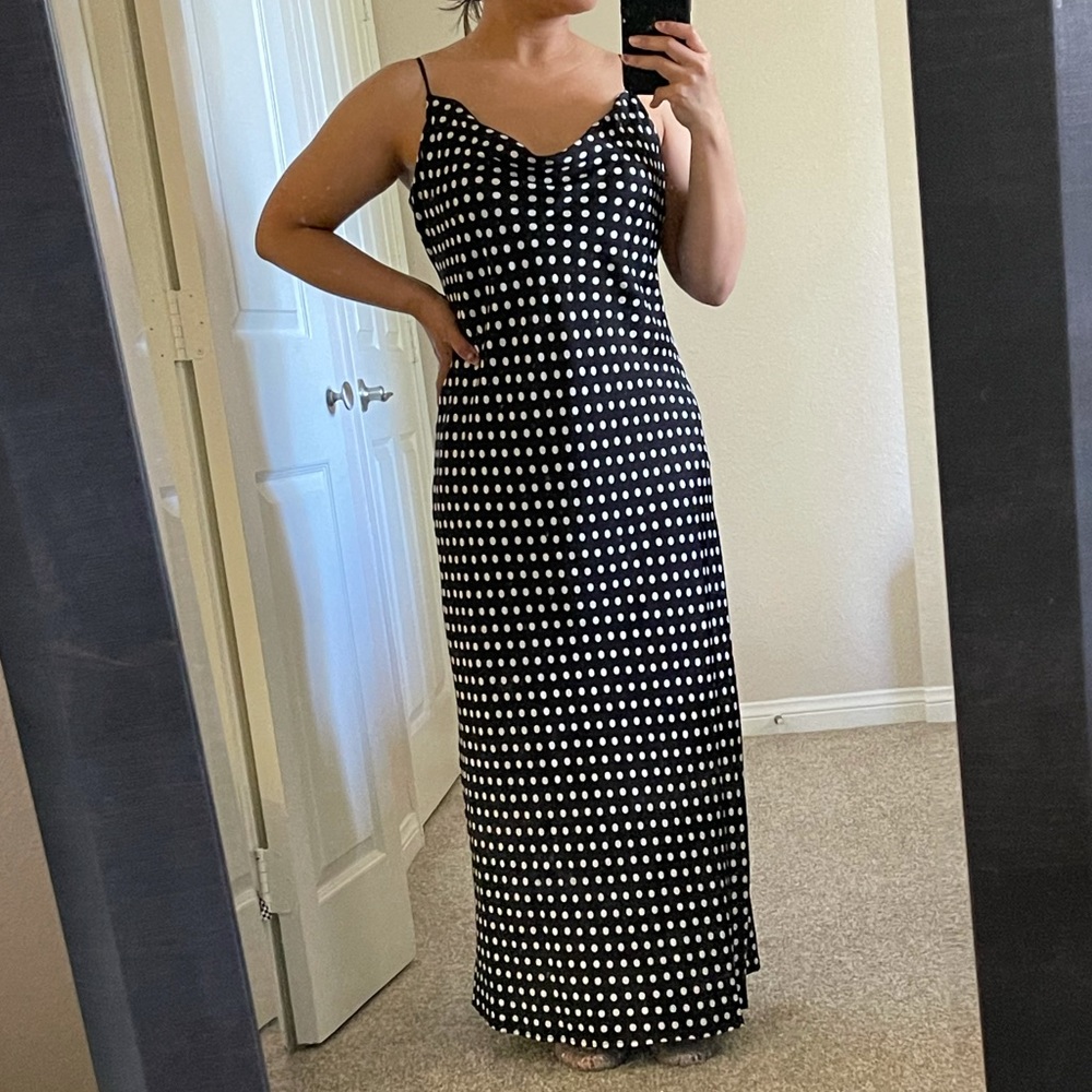 Delightful Dots Sleeveless Slip Dress